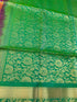 Prakruthi Vivaha Peach with Green Pochampally ikkat with Sleeve Work Handloom Soft Silk Jaquard Border Saree