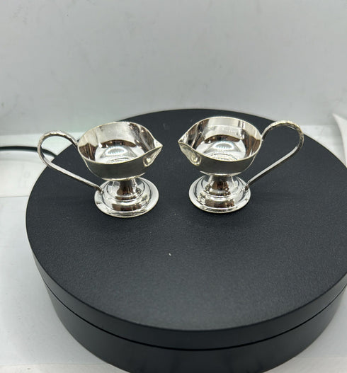 Pure Silver Round Diyas Pair 19g