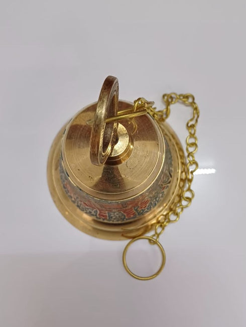 Brass Hanging Pooja Bell White Color 0.62Kg