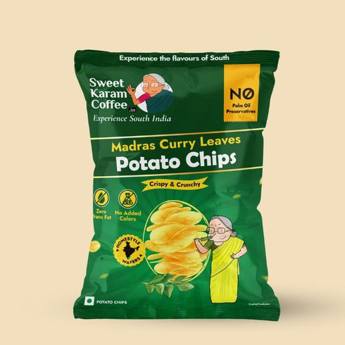 Sweet Karam Coffee Potato Chips - Madras Curry Leaves