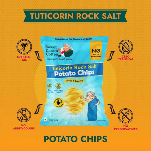 Sweet Karam Coffee Potato Chips - Tuticorin Rock Sea Salt