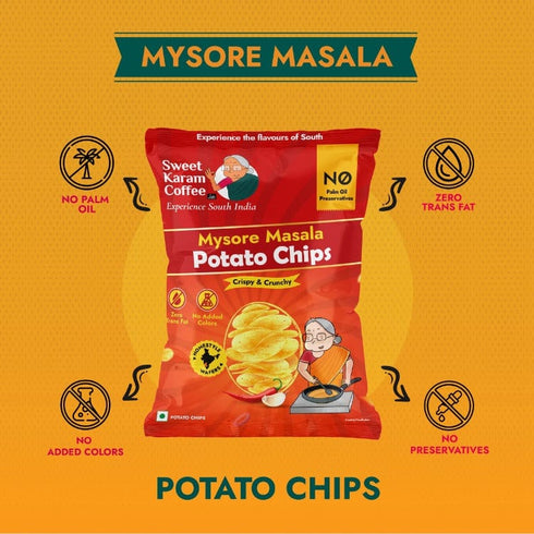 Sweet Karam Coffee Potato Chips - Mysore Masala