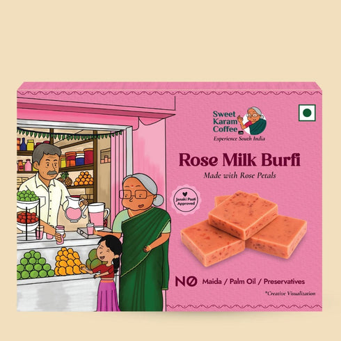 Sweet Karam Coffee Rose Milk Burfi