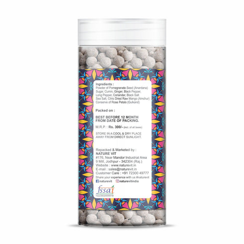 NatureVit Anardana Goli Digestive Mouth Freshener with Pomegranate & Spices