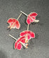 Pure silver Enamel red flowers 5g (Pack of 4)