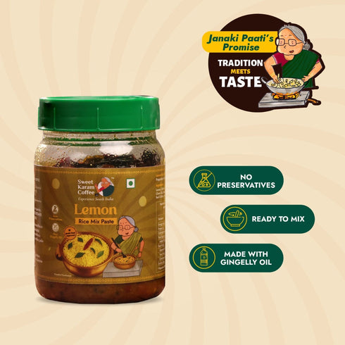 Sweet Karam Coffee Lemon Rice Mix Paste (Ready to Use)