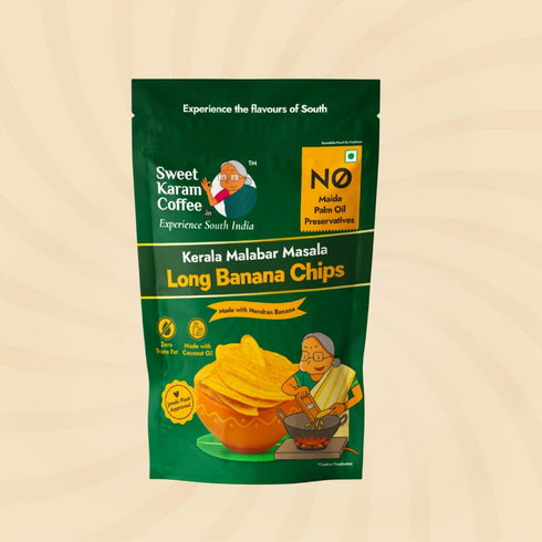 Sweet Karam Coffee Kerala's Long Banana Chips (Malabar Masala)
