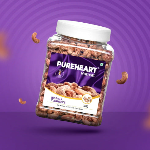Pureheart Borma Cashews/Skin Unpeeled Cashews Natural Whole Cashews
