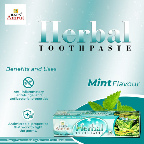 Baps Amrut Herbal Toothpaste Mint Flavour