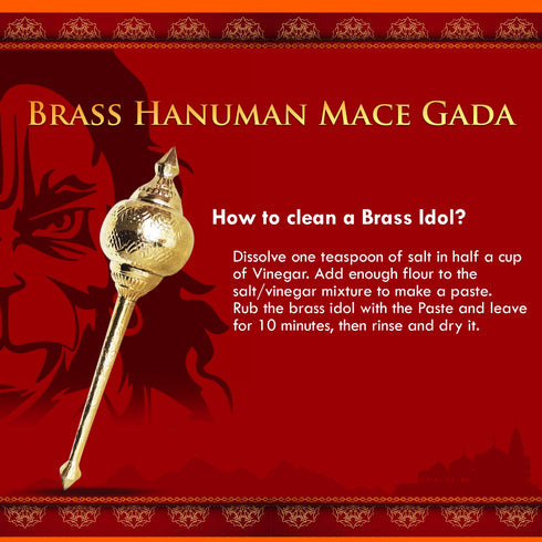 Brass Hanuman Mace Gada 1.36Kg