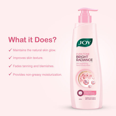 Joy Even Tone Bright Radiance Skin Brightening Body Lotion