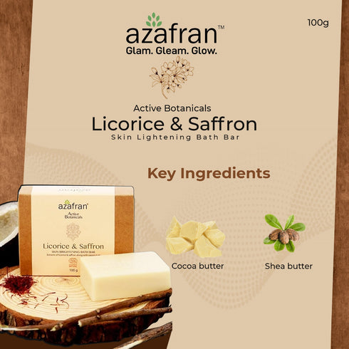 Azafran Organic Licorice And Saffron Brightening Bath Bar