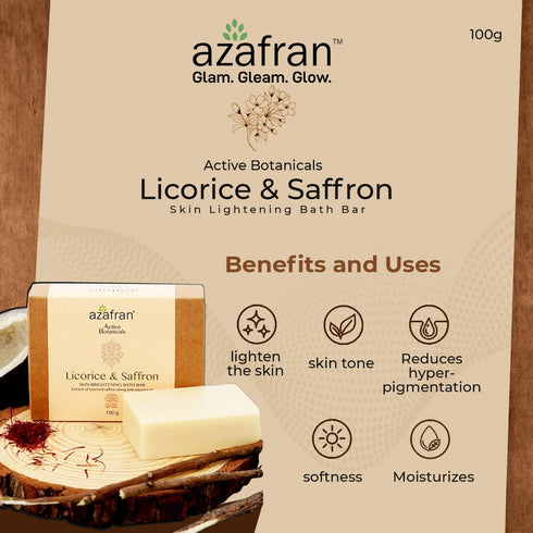 Azafran Organic Licorice And Saffron Brightening Bath Bar