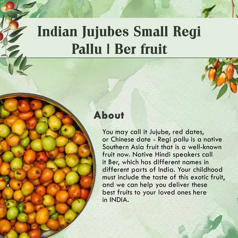 Indian Jujubes Small Regi Pallu | Ber Fruit 450g