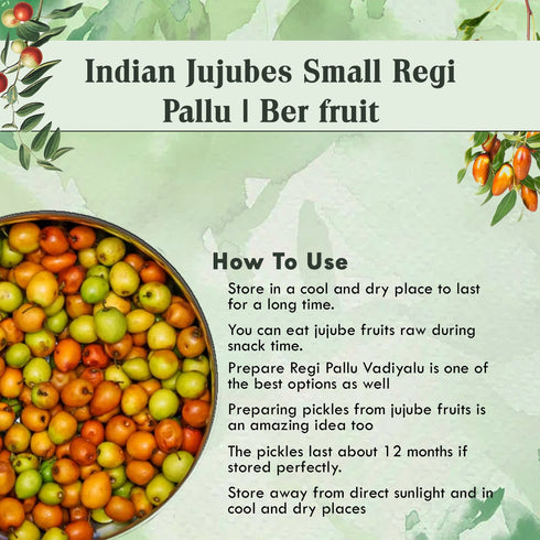 Indian Jujubes Small Regi Pallu | Ber Fruit 450g