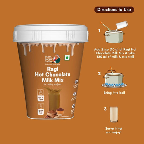 Sweet Karam Coffee Ragi Hot Chocolate Milk Mix