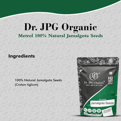 DR. JPG ORGANIC FOODS & HERBALS 100% Natural Jamalgota Seeds | Croton Seed