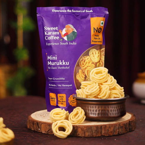 Sweet Karam Coffee Mini Murukku (Oosi Thenkuzhal)
