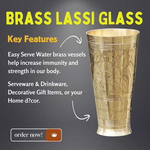 Brass Lassi Glass 950 ml 0.54kg