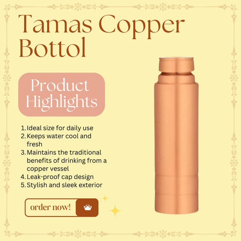 Tamas King Water Bottle Divine Copper