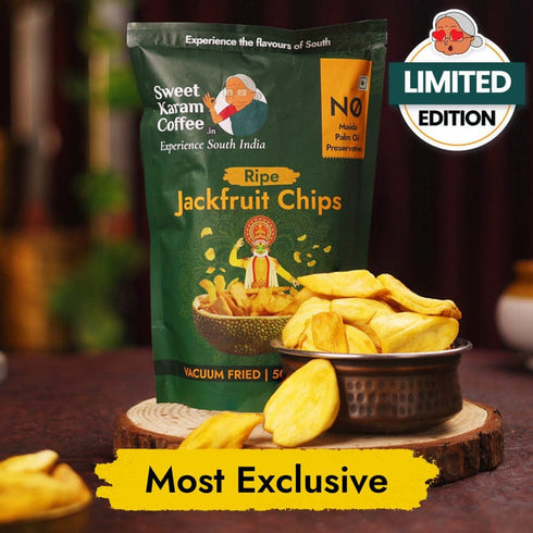 Sweet Karam Coffee Ripe Jackfruit Chips | Vacuum Fried
