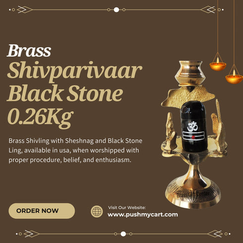 Brass Shivparivaar White Stone 0.26Kg