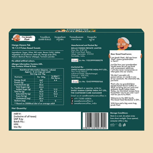 Sweet Karam Coffee Mango Mysorepak