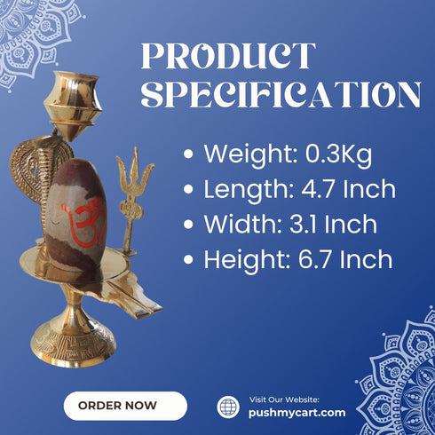 Brass Nav Dev Shiv Ling 0.3Kg