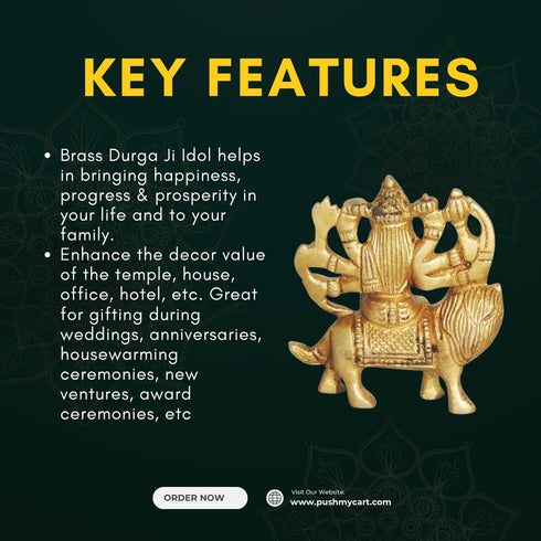 Brass Durga Devi Idol 0.11kg
