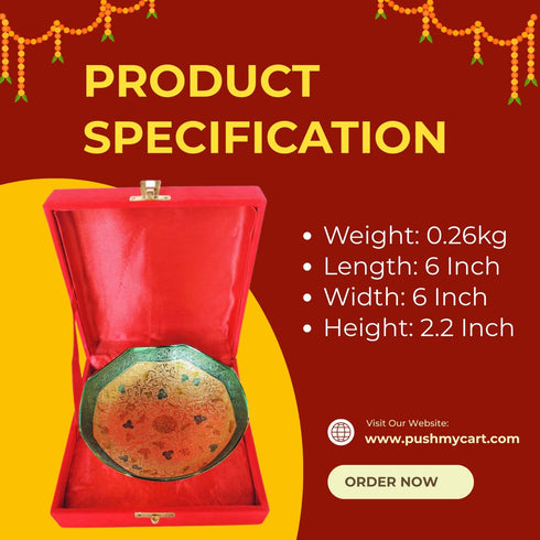 Brass Decorative Bowl With Velvet Box