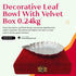 Brass Decorative Leaf Bowl With Velvet Box 0.24kg