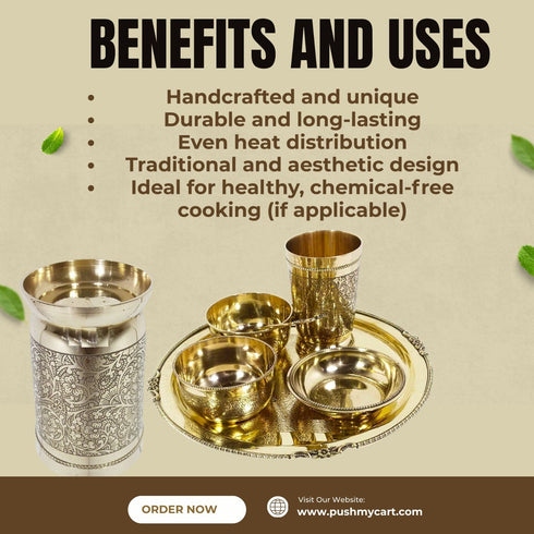 Brass Thali 6 Pices Set