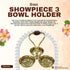 Brass Showpiece 3 Bowl Holder 240g