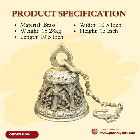 Brass Wall Bell | Hanging Ghanta 15.28Kg