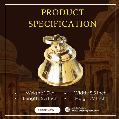 Brass Pooja Bell | Ghanta 1.3Kg