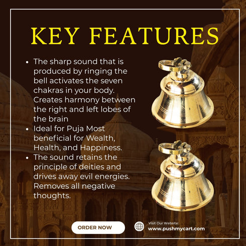 Brass Pooja Bell | Ghanta 1.3Kg