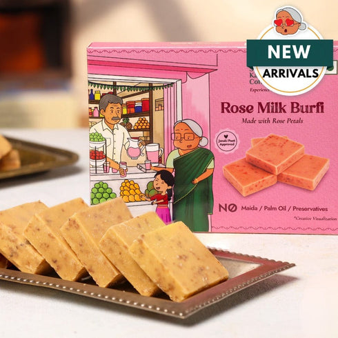 Sweet Karam Coffee Rose Milk Burfi