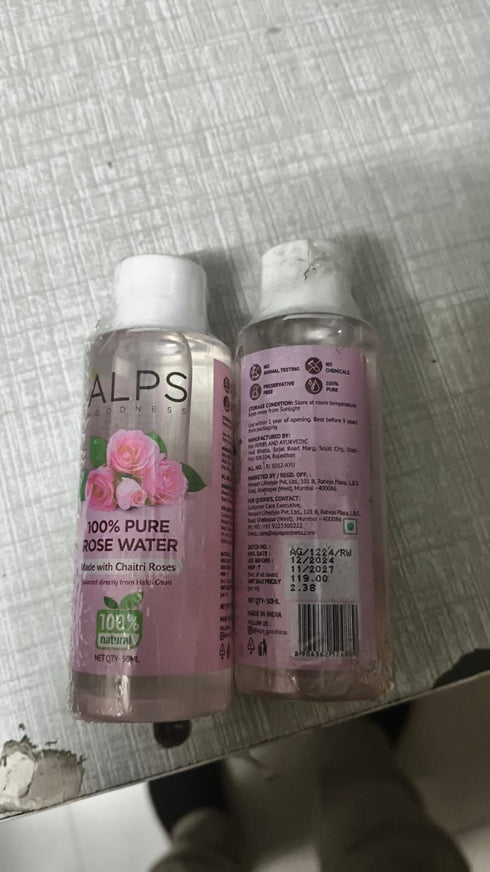Alps Goodness 100 % Pure Rose Water