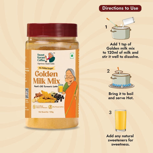 Sweet Karam Coffee Paati's Golden (Turmeric) Milk Mix (Winter Special)