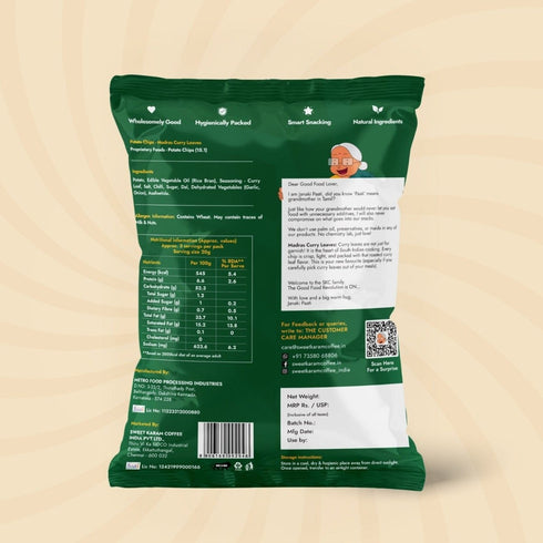 Sweet Karam Coffee Potato Chips - Madras Curry Leaves