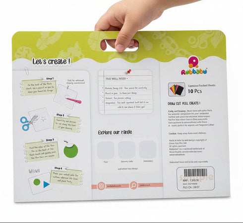 Rubbabu Rubbabu Flocked Sheets (set of 10) - Multiuse Soft sticker paper for arts & crafts!