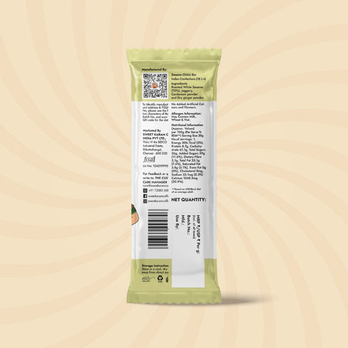 Sweet Karam Coffee White Sesame Chikki Bar (Zero White Sugar)