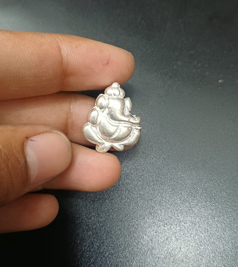 Pure Silver Ganesh Locket 3g 1 Pcs