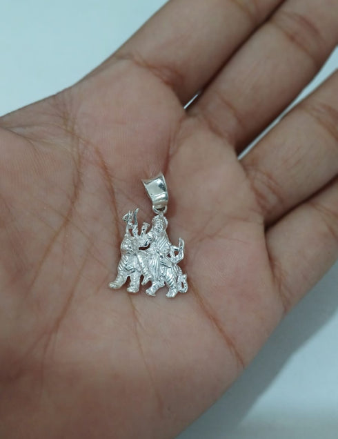 Pure Silver Durga Mata Locket 2 grams