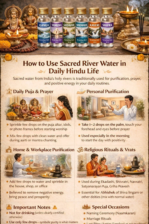 Sapta Nadi Jal – 7 Sacred Rivers Holy Water Set (50 ml Each)