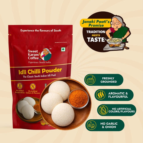 Sweet Karam Coffee Idli Powder Chilli Gun Powder