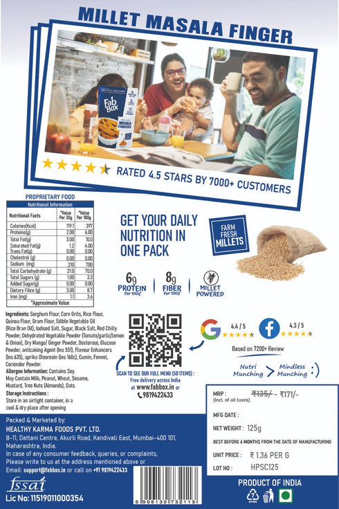 Fabbox Millet Masala Fingers