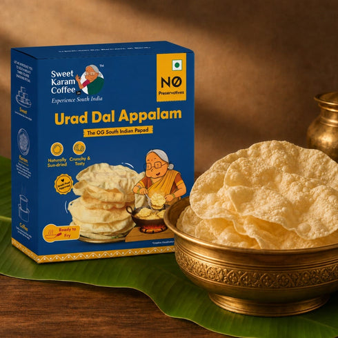 Sweet Karam Coffee Urad Dal Papad (Ulundhu Appalam)