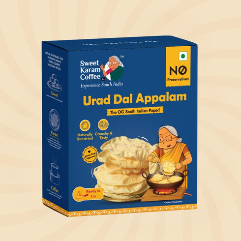 Sweet Karam Coffee Urad Dal Papad (Ulundhu Appalam)