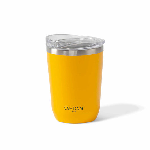 Vahdam Tea Ardour Tumbler Insulated Yellow